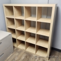 Blonde Storage 4x4 Cube Bookcase